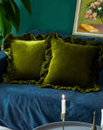 Velvet Throw Pillow Covers (Set of 2) - From Where -