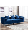 Velvet Tuxedo Arm Sofa - From Where -