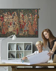 Vendages Red Small Belgian Tapestry Wall Hang - From Where -