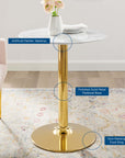 Verne 28" Artificial Marble Dining Table - From Where Finds -
