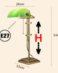 Vintage Banker Lamp - From Where -
