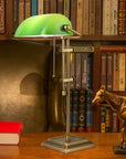 Vintage Banker Lamp - From Where -