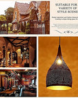 Vintage Etched Pendant Light - From Where -