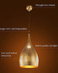 Vintage Etched Pendant Light - From Where -