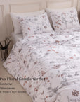 Vintage Floral Print Bedding Set - From Where -