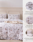 Vintage Floral Print Bedding Set - From Where -