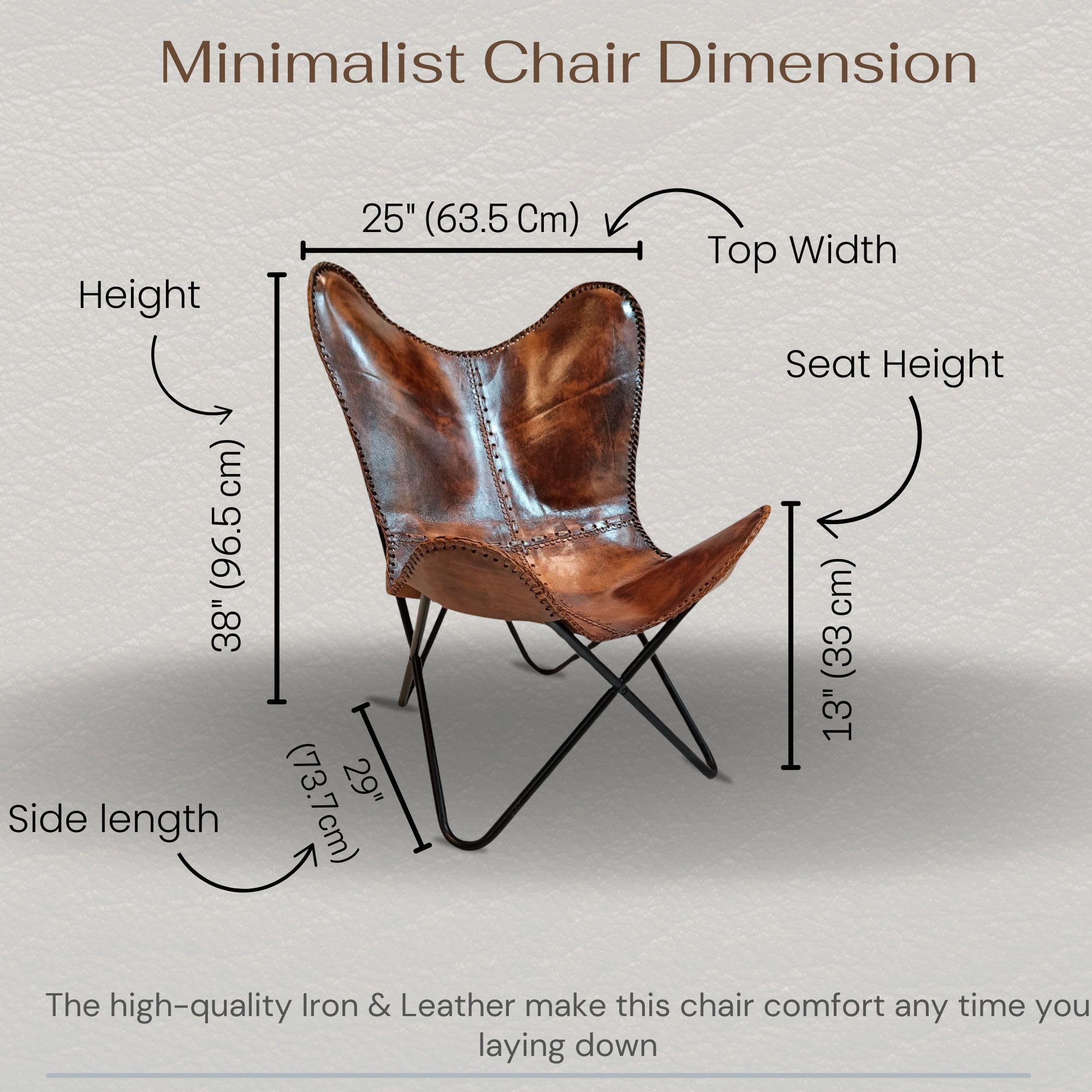 Vintage Leather Antique Butterfly Chair - From Where -