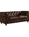 Vintage Leather Chesterfield Love Seat - From Where -