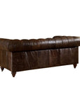 Vintage Leather Chesterfield Love Seat - From Where -