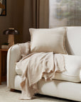 Vintage Linen Throw - From Where -
