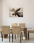 Vintage Moose Canvas Wall Art - From Where -