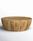 Vivenne Mango Wood Drum Coffee Table - From Where -
