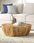 Vivenne Mango Wood Drum Coffee Table - From Where -