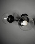 Volat Wall Sconce Matte Black Mid Century Modern Industrial Wall Light 2 Light 6 Inch Globes Vanity Light - From Where -