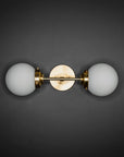 Volat Wall Sconce Matte Black Mid Century Modern Industrial Wall Light 2 Light 6 Inch Globes Vanity Light - From Where -