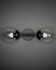 Volat Wall Sconce Matte Black Mid Century Modern Industrial Wall Light 2 Light 6 Inch Globes Vanity Light - From Where -