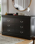 Vrai 6 - Drawer Solid Wood White Dresser - From Where -
