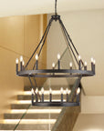 Wagon Wheel 2 Tier Chandelier - From Where -
