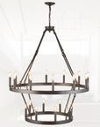 Wagon Wheel 2 Tier Chandelier - From Where -