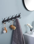 Wall Coat Hook Rack with 5 Robe Hooks - From Where -