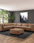 Wallingford 7 - Piece Leather Sectional - From Where -