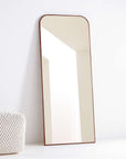 Walnut Arch Rectangle Floor Mirror - From Where -