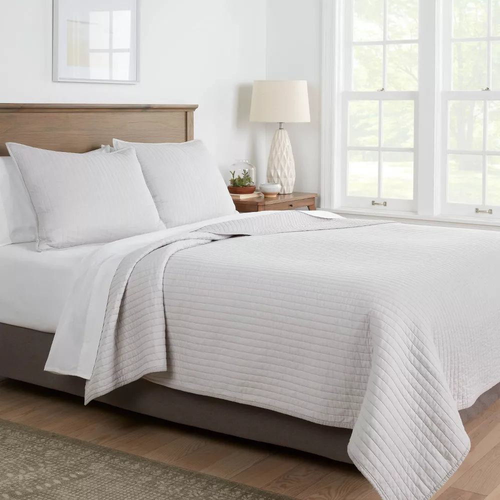 Washed Cotton Sateen Quilt - From Where -
