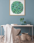 Watercolor Burst Framed Canvas Wall Art - From Where -