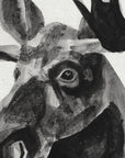 Watercolor Moose Art Print - From Where -