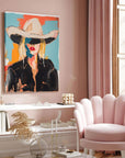 Western Cowgirl Wall Art - From Where -