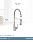 Weymouth One - Handle Pre - Rinse Spring Pulldown Kitchen Faucet - From Where Finds -