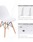 White Armless Dining Chairs (Set of 4) - From Where -