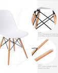 White Armless Dining Chairs (Set of 4) - From Where -