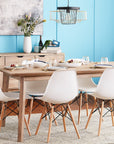 White Armless Dining Chairs (Set of 4) - From Where -