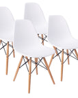 White Armless Dining Chairs (Set of 4) - From Where -