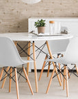 White Armless Dining Chairs (Set of 4) - From Where -