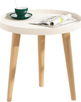 White Circular Edge Bedside Table - From Where -