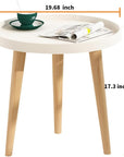 White Circular Edge Bedside Table - From Where -