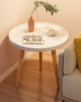 White Circular Edge Bedside Table - From Where -