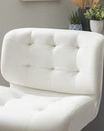 White Polished Chrome Barstool - From Where -
