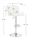White Polished Chrome Barstool - From Where -