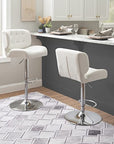 White Polished Chrome Barstool - From Where -
