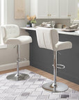 White Polished Chrome Barstool - From Where -