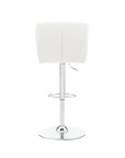 White Polished Chrome Barstool - From Where -