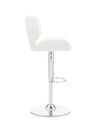 White Polished Chrome Barstool - From Where -
