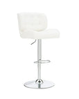 White Polished Chrome Barstool - From Where -