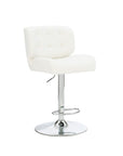 White Polished Chrome Barstool - From Where -