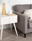 White Side Table with 2 Drawers - From Where -