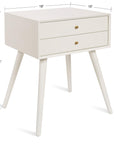 White Side Table with 2 Drawers - From Where -