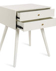 White Side Table with 2 Drawers - From Where -